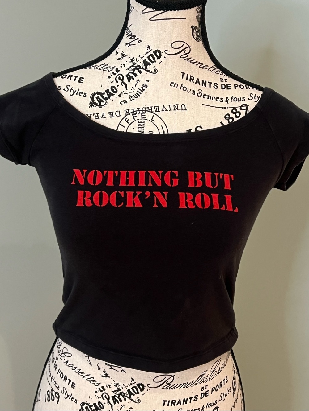 John Galt Nothing but Rock ‘N Roll Crop Short Sleeve | Size XS - S | Preowned